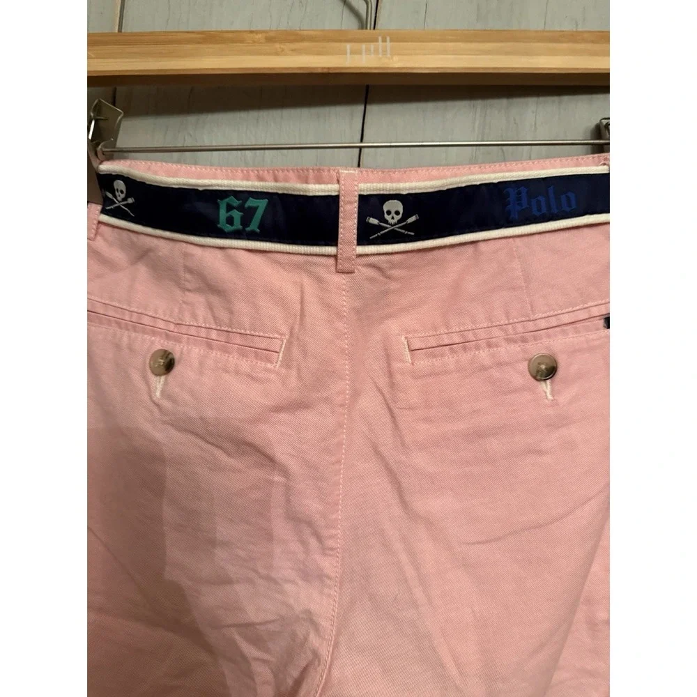 Polo Ralph Lauren 67 Belted Classic Pink Bedford Pony‎ Shorts Boys Sz-20 New